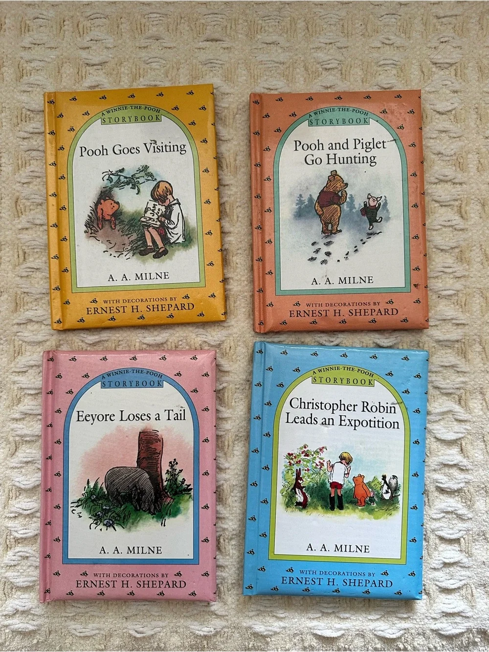 Winnie-the-Pooh Storybook Set - Yellow, Coral, Pink, Blue Covers